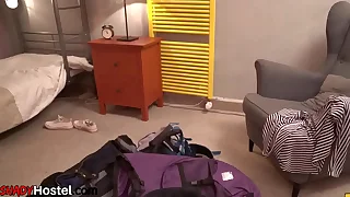 Asian teen and redhead babe roommate enjoy 3some sex